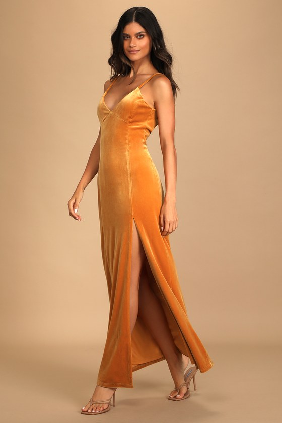 Marigold Yellow Maxi Dress - Velvet ...